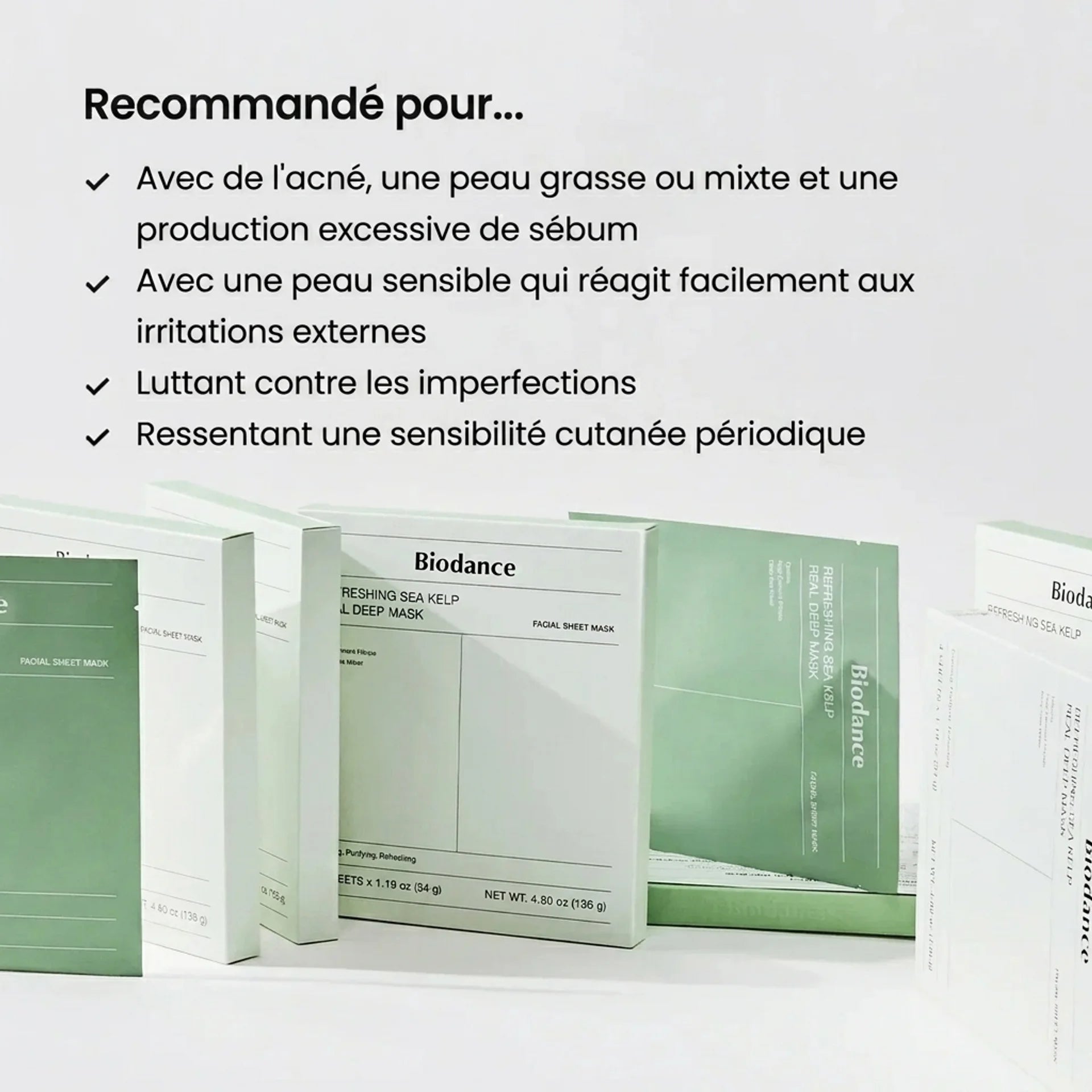 Masque Tissu Purifiant aux Algues Marines